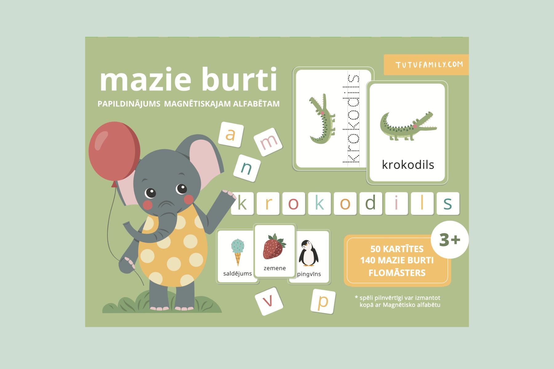 MAZIE BURTI- papildinājums Magnētiskajam alfabētam